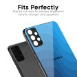 Blue Wave Abstract Glass Case for Oppo A96 Sale