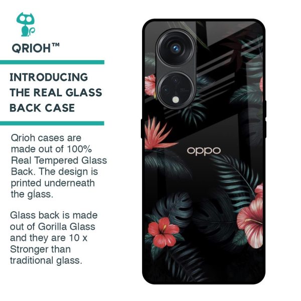 Tropical Art Flower Glass Case for Oppo Reno8T 5G Online Hot Sale