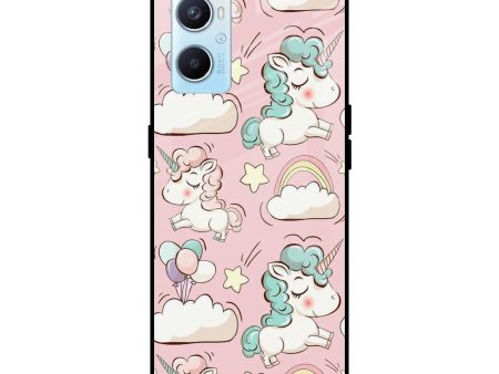 Balloon Unicorn Glass case for Oppo A96 Sale