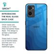 Blue Wave Abstract Glass Case for Oppo A96 Sale