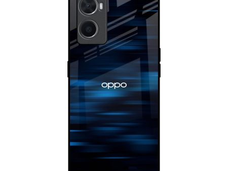 Blue Rough Abstract Glass Case for Oppo A36 Online