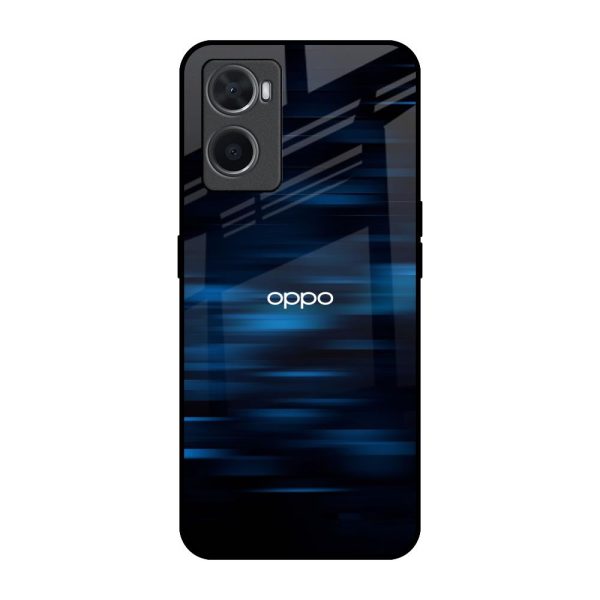 Blue Rough Abstract Glass Case for Oppo A36 Online