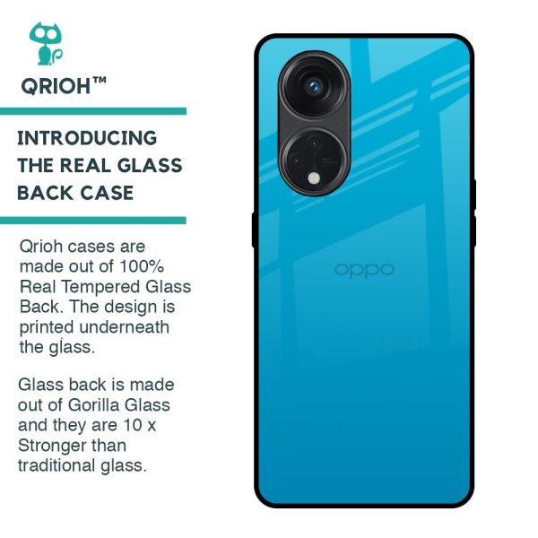 Blue Aqua Glass Case for Oppo Reno8T 5G For Discount