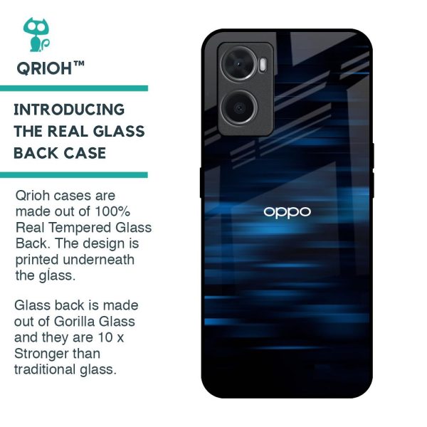 Blue Rough Abstract Glass Case for Oppo A36 Online