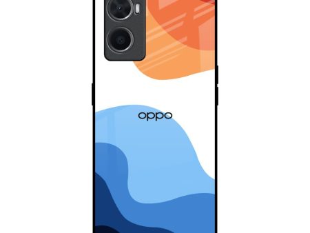 Wavy Color Pattern Glass Case for Oppo A96 Supply