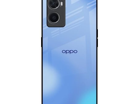 Vibrant Blue Texture Glass Case for Oppo A96 Discount