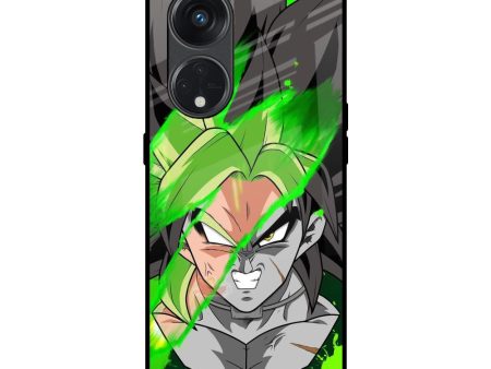 Anime Green Splash Glass Case for Oppo Reno8T 5G Cheap